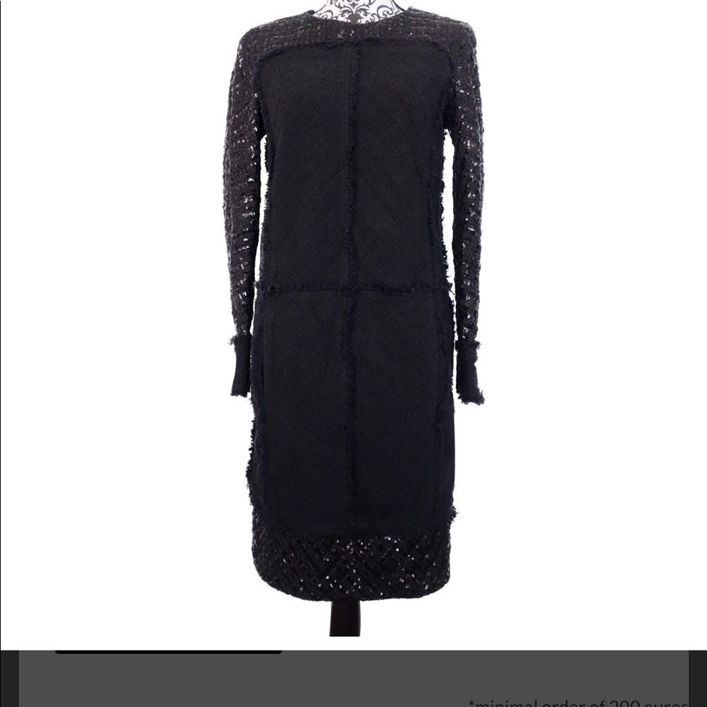 Chanel tweed sequin dress size 40 100% Authentic Rare! 2015